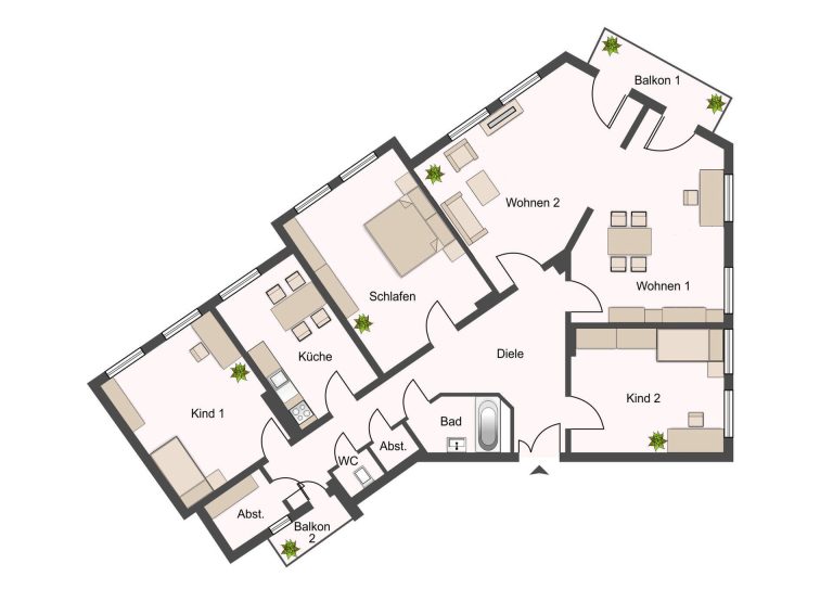 Immobilienangebot - Hamburg - Alle - Altbau-Perle mit großzügigen 146 m² und 2 Balkonen mitten im Herzen von Altona - vermietet