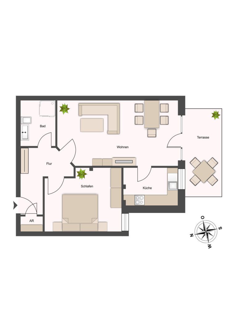 Immobilienangebot - Schenefeld - Alle - Barrierearme und gepflegte Terrassen-Wohnung mit TG-Stellplatz in Schenefeld-Dorf
