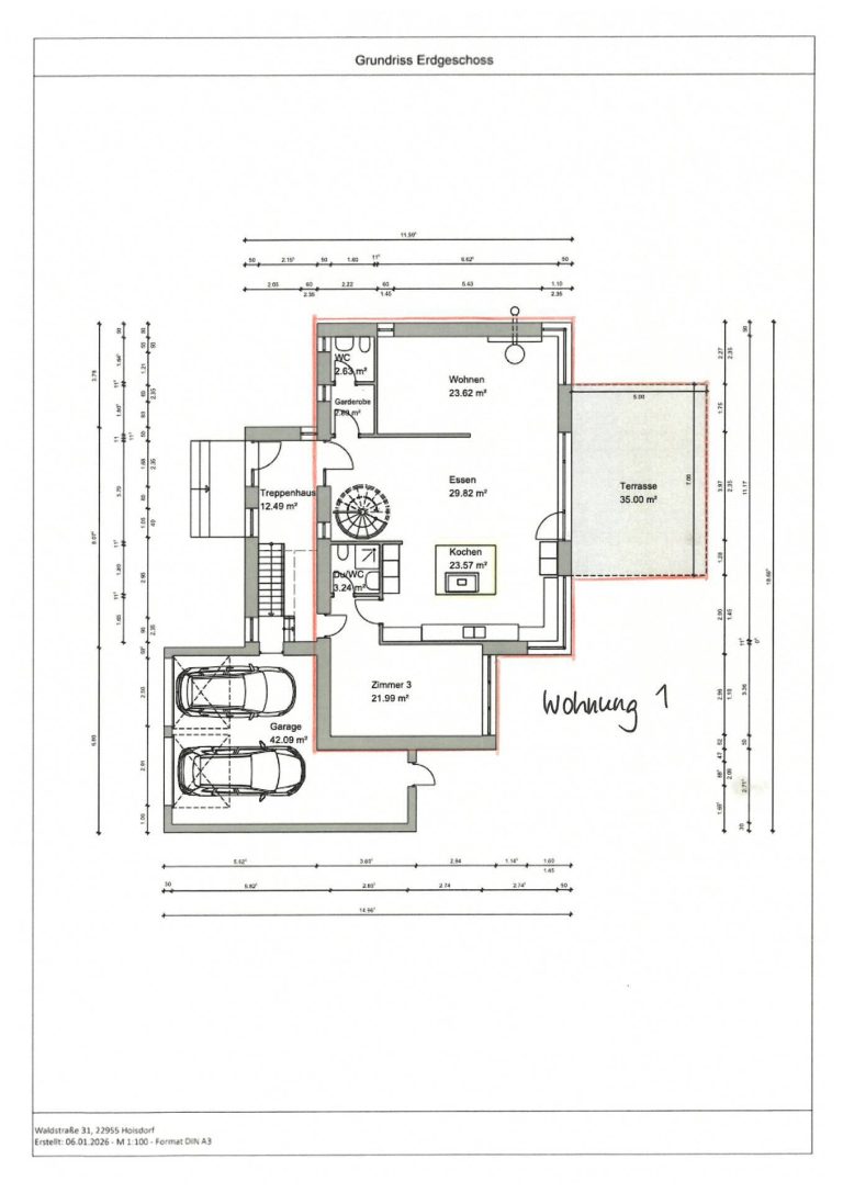 Immobilienangebot - Hoisdorf - Alle - Metropolregion Hamburg: Dreifamilienhaus, ökologisches Konzept plus Baugrundstück in zweiter Reihe
