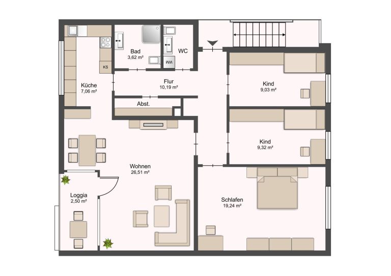 Immobilienangebot - Reinbek - Alle - Großzügige 3,5 Zimmer Wohnung in begehrter Lage von Reinbek. Mit Loggia und Stellplatz!