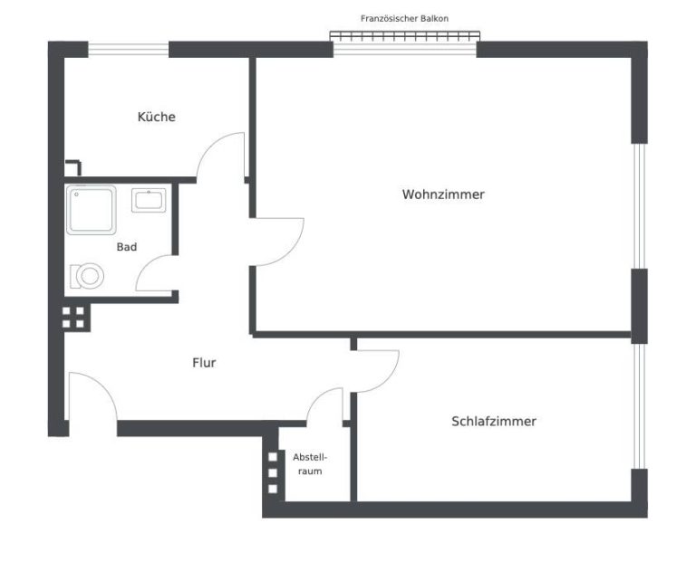 Immobilienangebot - Bargteheide - Alle - Modernisiert, hell und zentral – großzügige 2-Zimmer-Wohnung plus Garage in Bargteheide