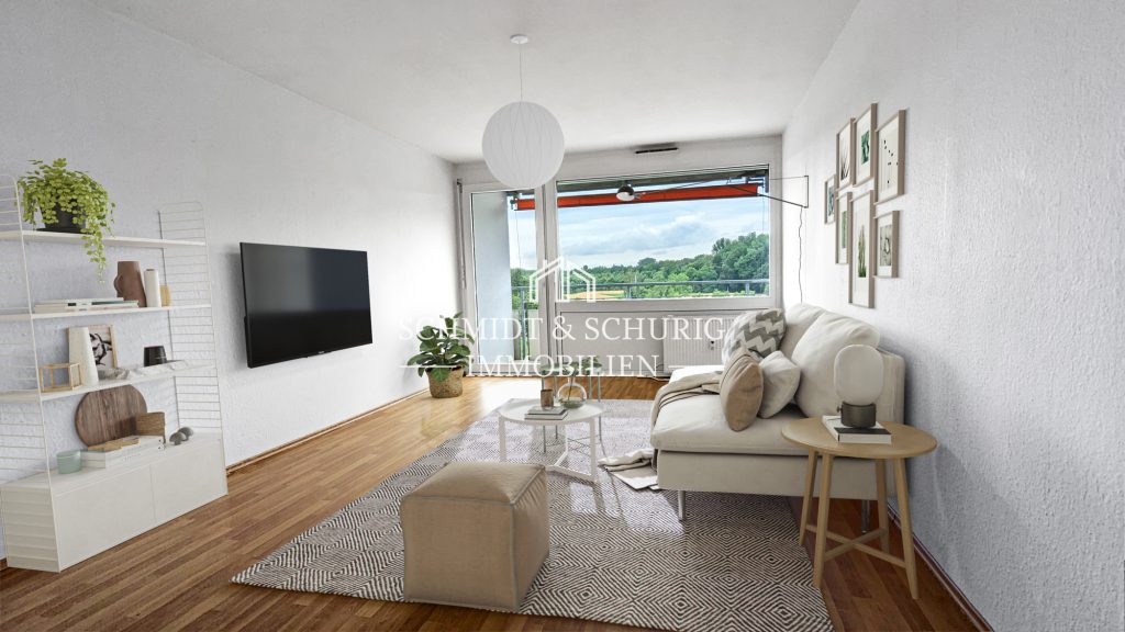 Immobilienangebot - Bruchsal - Alle - Gepflegte Etagenwohnung mit Balkonen und Garage zu verkaufen.