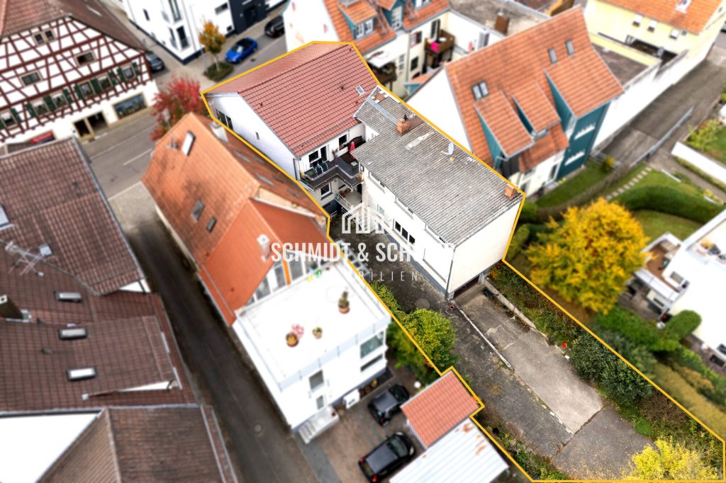 Immobilienangebot - Bruchsal / Heidelsheim - Alle - Wohn- und Geschäftshaus mit großem Grundstück und Garage