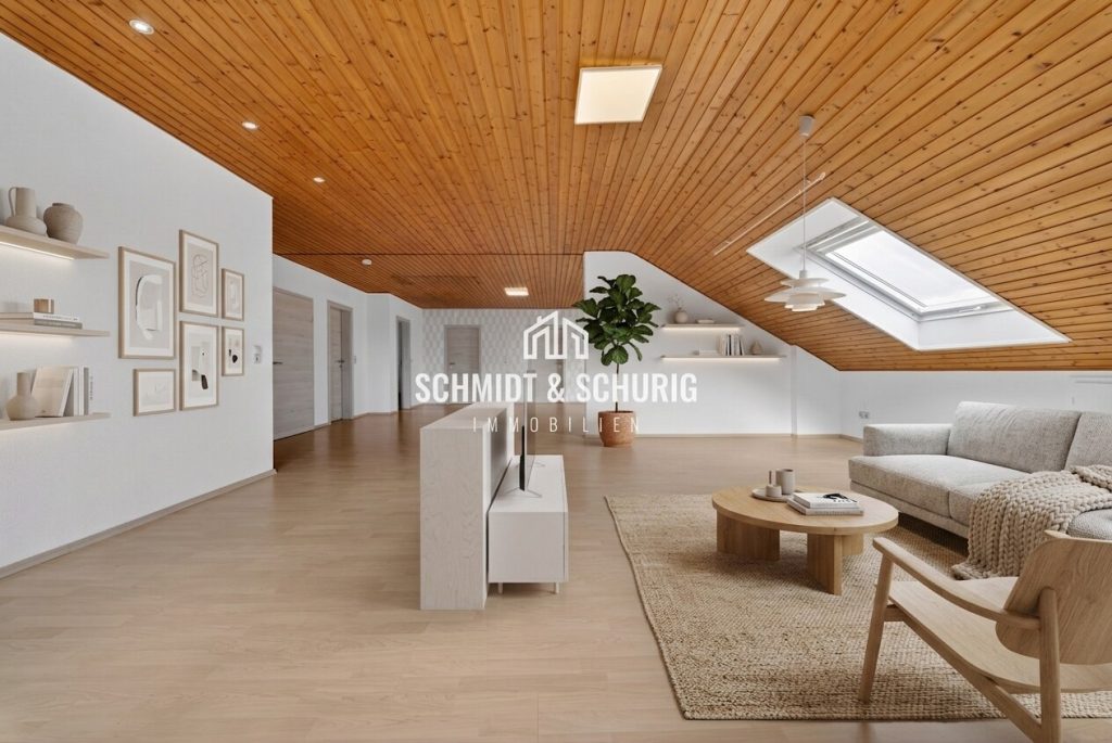 Immobilienangebot - Oberhausen-Rheinhausen - Alle - Charmante Dachgeschosswohnung mit großer Garage und Gartenanteil