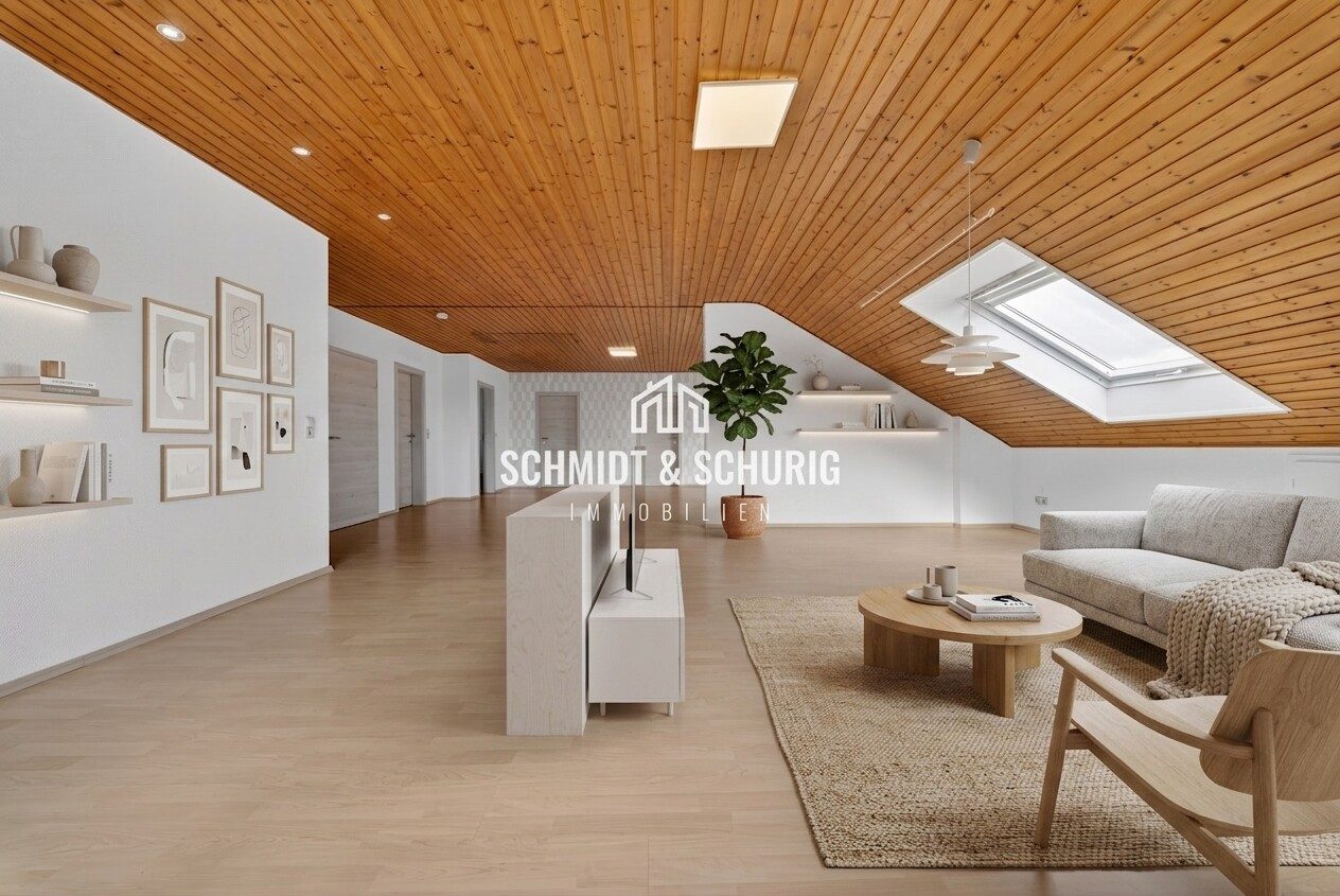 Immobilienangebot - Oberhausen-Rheinhausen - Alle - Charmante Dachgeschosswohnung mit großer Garage und Gartenanteil