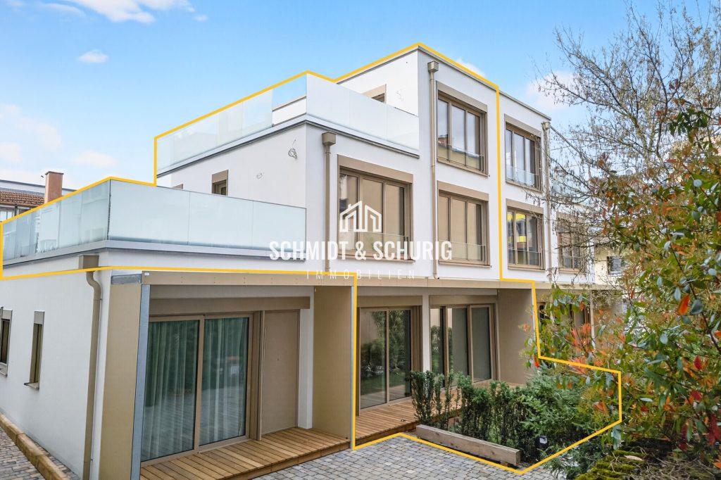 Immobilienangebot - Karlsruhe - Alle - Exklusive Doppelhaushälfte mit Gartenanteil und Dachterrassen