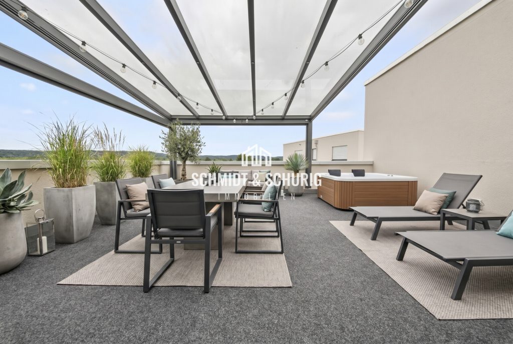 Immobilienangebot - Bruchsal / Büchenau - Alle - Eigentumswohnung in gehobener Ausstattung mit Dachterrasse
