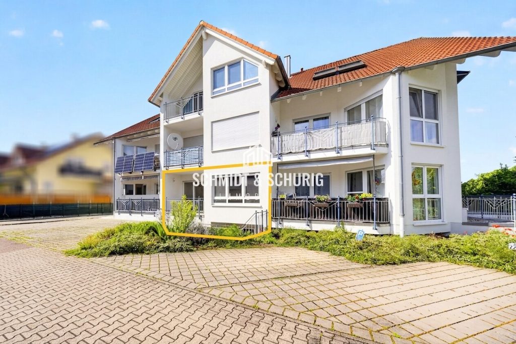 Außenansicht Immobilienangebot - Linkenheim-Hochstetten - Alle - Charmante Maisonettewohnung mit Balkon & Terrasse – Stilvolles Wohnen auf zwei Ebenen