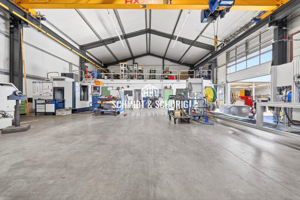 Immobilienangebot - Bad Rappenau - Alle - Produktionshalle mit 10‑t-Kran, Büros und gepflastertem Hof in Bad Rappenau
