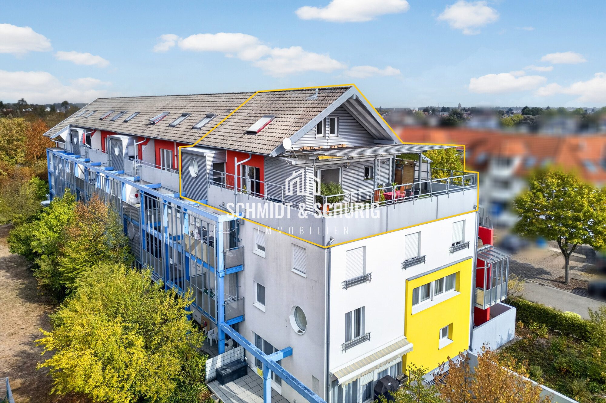 Immobilienangebot - Waghäusel / Kirrlach - Alle - Modernes Wohnen mit großer Dachterrasse und Weitblick in ruhiger Lage