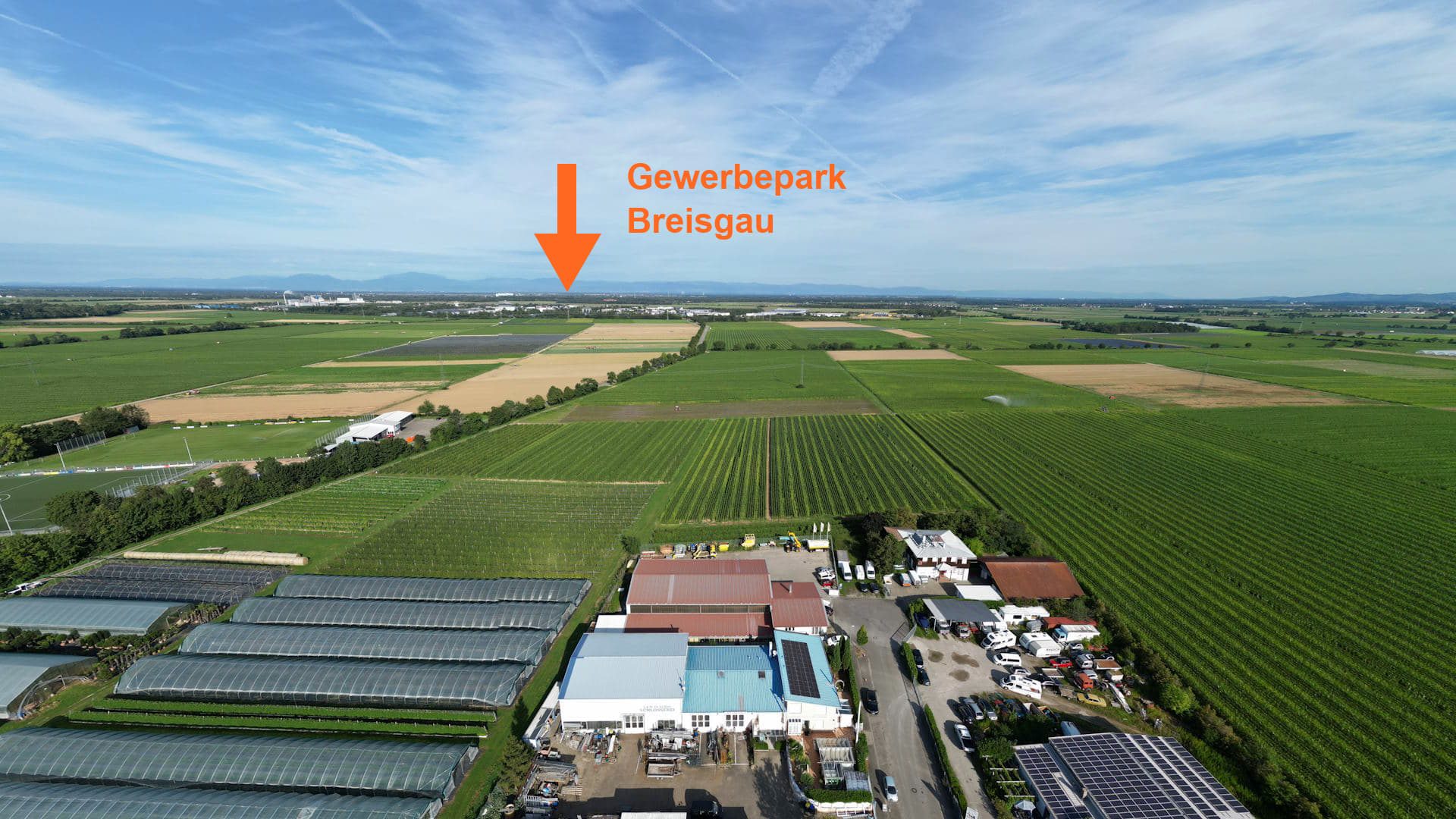 Immobilienangebot - Eschbach - Gewerbe - Großzügige Gewerbehalle mit Büro- und Wohngebäude und Nähe zum Gewerbepark Breisgau