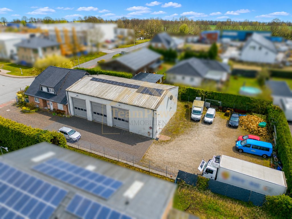 TeamPower Immobilien GmbH - Immobilienangebot - Großenaspe - Alle - Besondere Gewerbe-Immobilie - Arbeiten und Großzügiges Wohnen - Alles unter einem Dach !