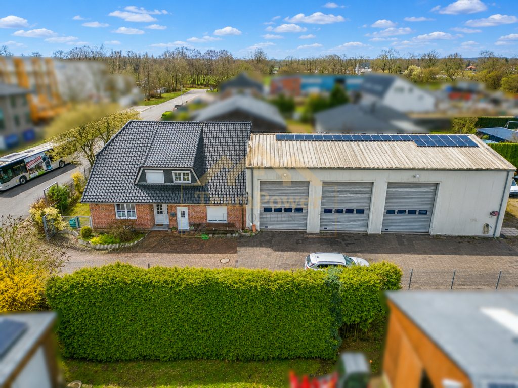 TeamPower Immobilien GmbH - Immobilienangebot - Großenaspe - Alle - Besondere Gewerbe-Immobilie - Arbeiten und Großzügiges Wohnen - Alles unter einem Dach !