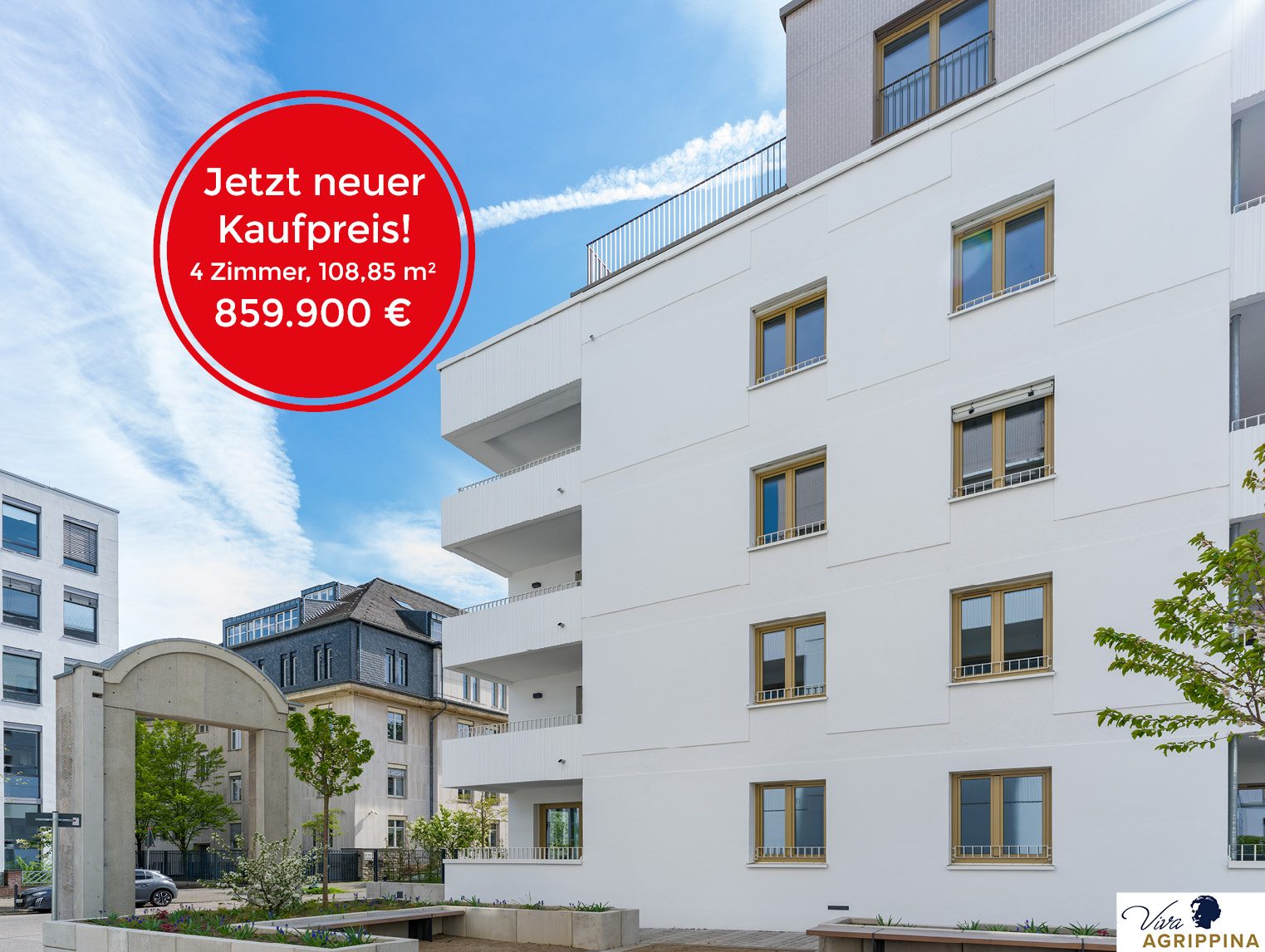 Immobilienangebot - Köln - Wohnung - Viva Agrippina: Exklusive 4-Zimmer-Wohnung mit Balkon am Rhein in Köln