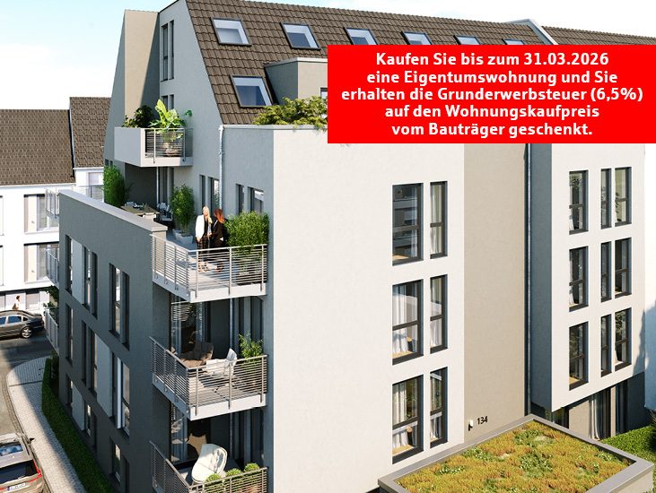Immobilienangebot - Bonn - Wohnung - AKTION - Grunderwerbsteuer (6,5%) geschenkt!*
Einzug noch in diesem Jahr!
