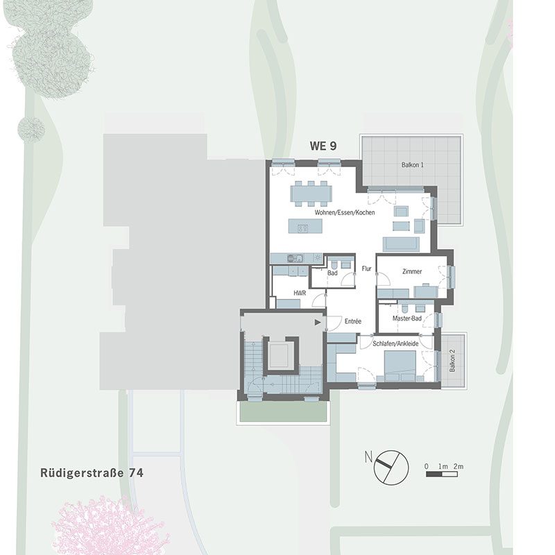Sophienpark Villen - Grundriss - Wohneinheit 9