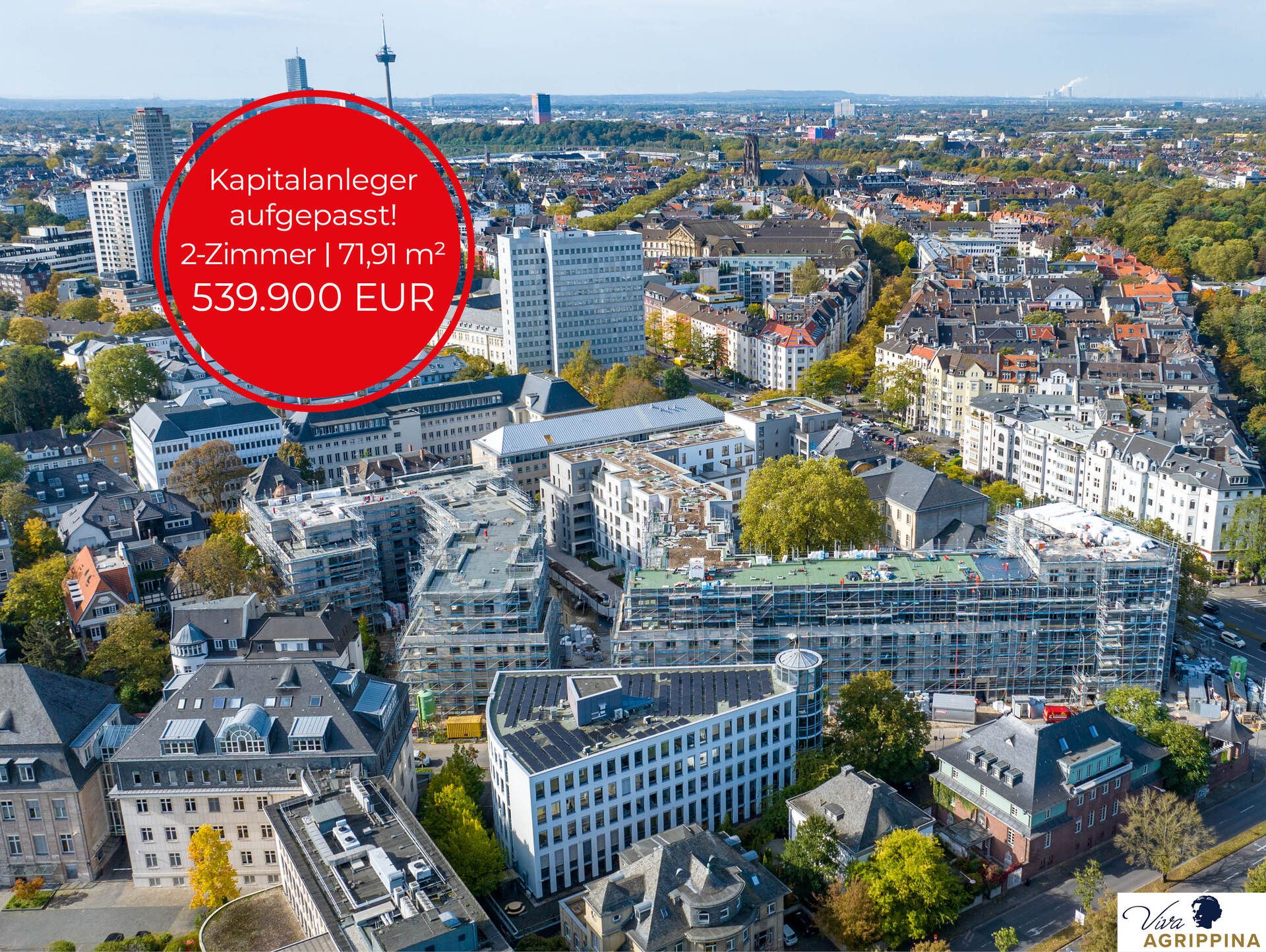 Immobilienangebot - Köln - Wohnung - Viva Agrippina: Stilvoll wohnen mit großzügigem Bad, Ankleide und Terrasse