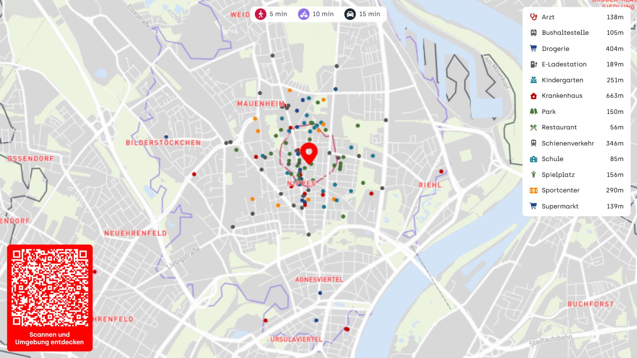 Immobilienangebot - Köln - Wohnung - Toplage in Nippes, direkt einziehen!