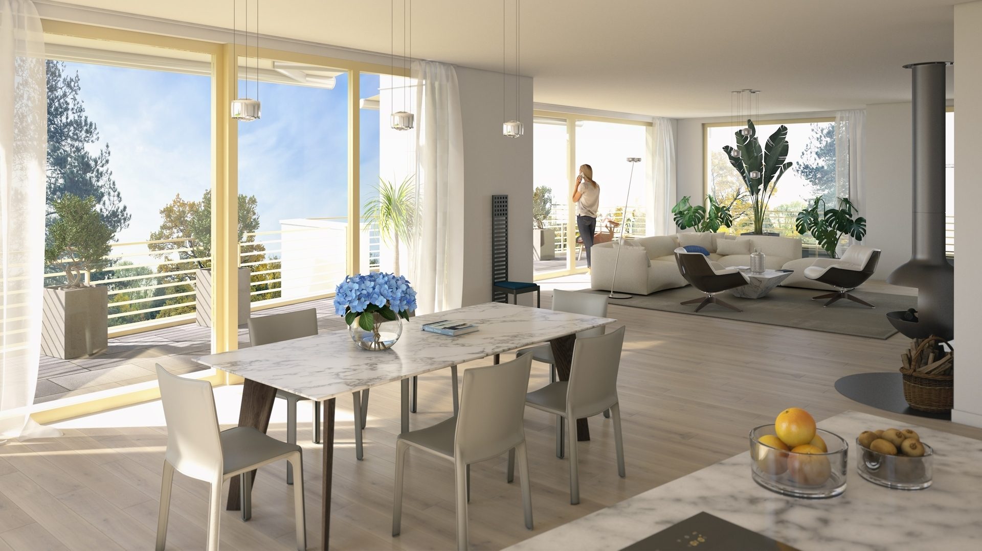 Immobilienangebot - Düsseldorf - Wohnung - Le Ciel – Einzigartiges Penthouse mit großzügigem Dachgarten