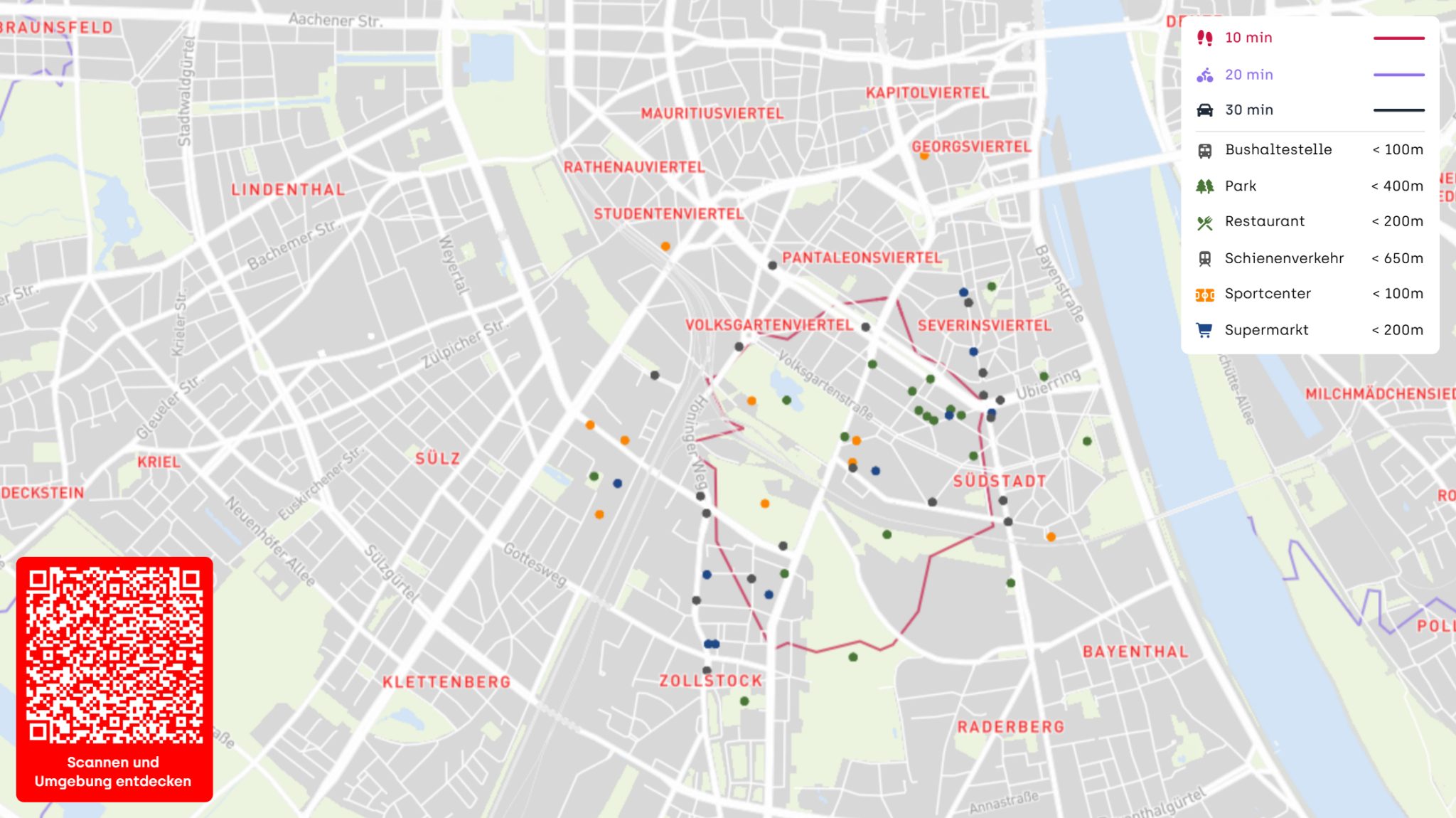 Immobilienangebot - Köln - Wohnung - Zeitmietvertrag! Zentral leben in der Südstadt!