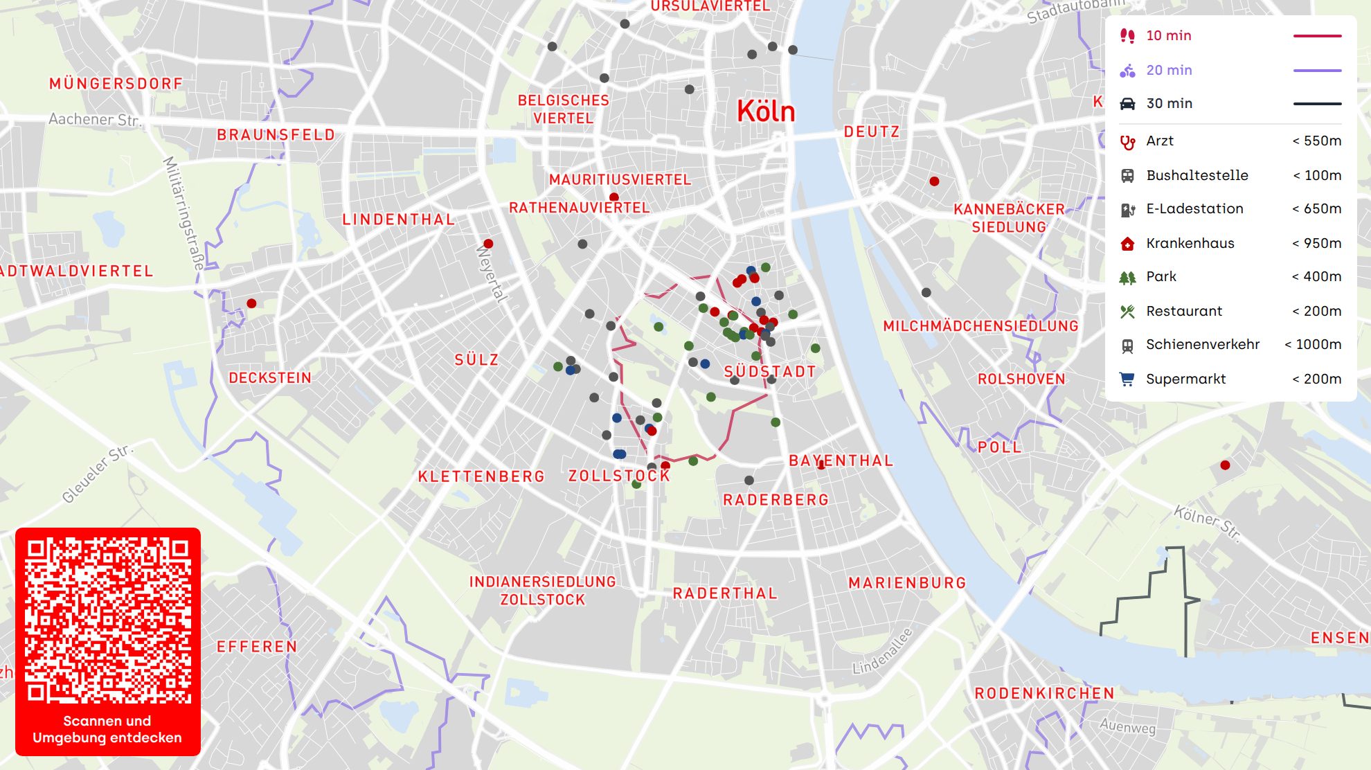 Immobilienangebot - Köln - Wohnung - Zeitmietvertrag! Zentral leben in der Südstadt!