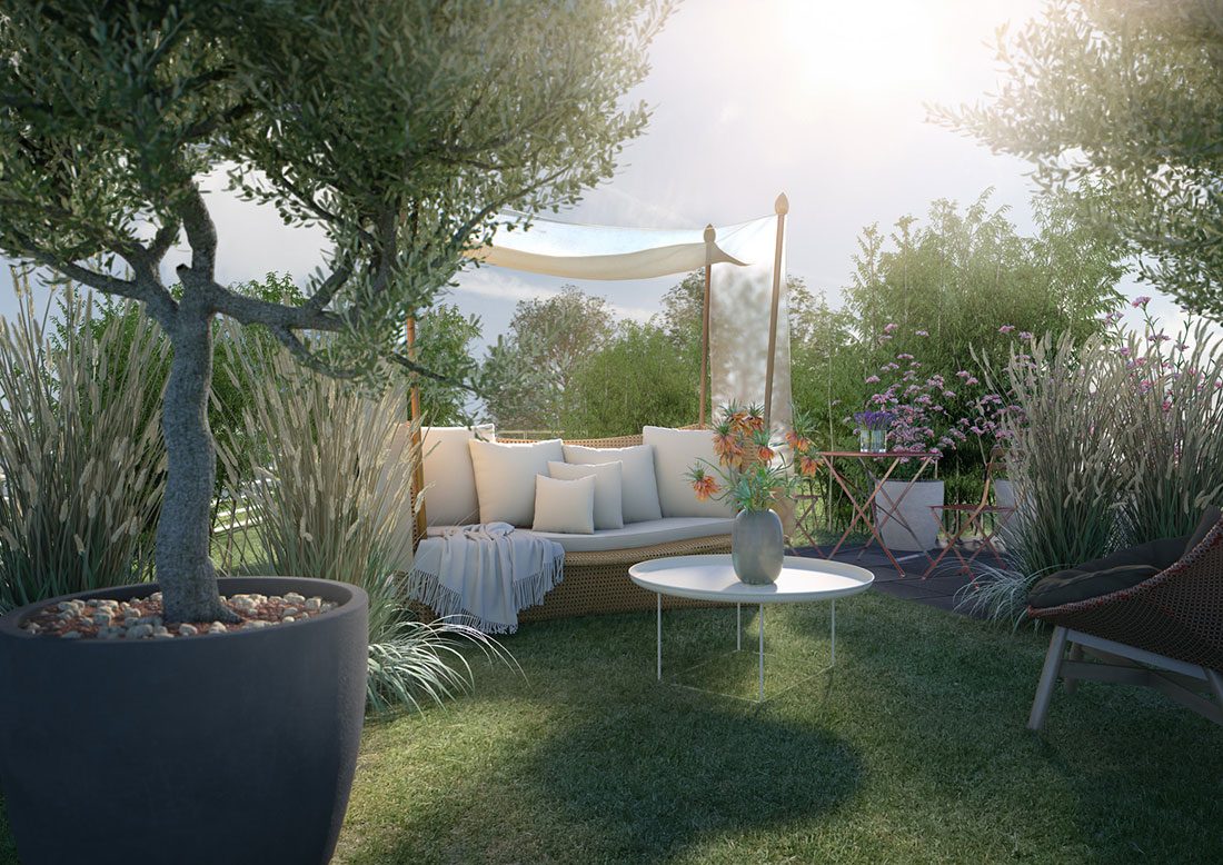 Immobilienangebot - Düsseldorf - Wohnung - Ihr Gartenparadies erwartet Sie - privat, ruhig, einzigartig!