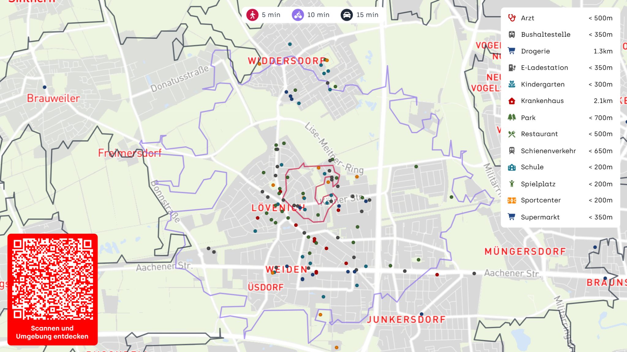 Immobilienangebot - Köln / Lövenich - Wohnung - Gut geschnitten - ruhig gelegen - Blick ins Grüne mit Stellplatz in gepflegter Umgebung