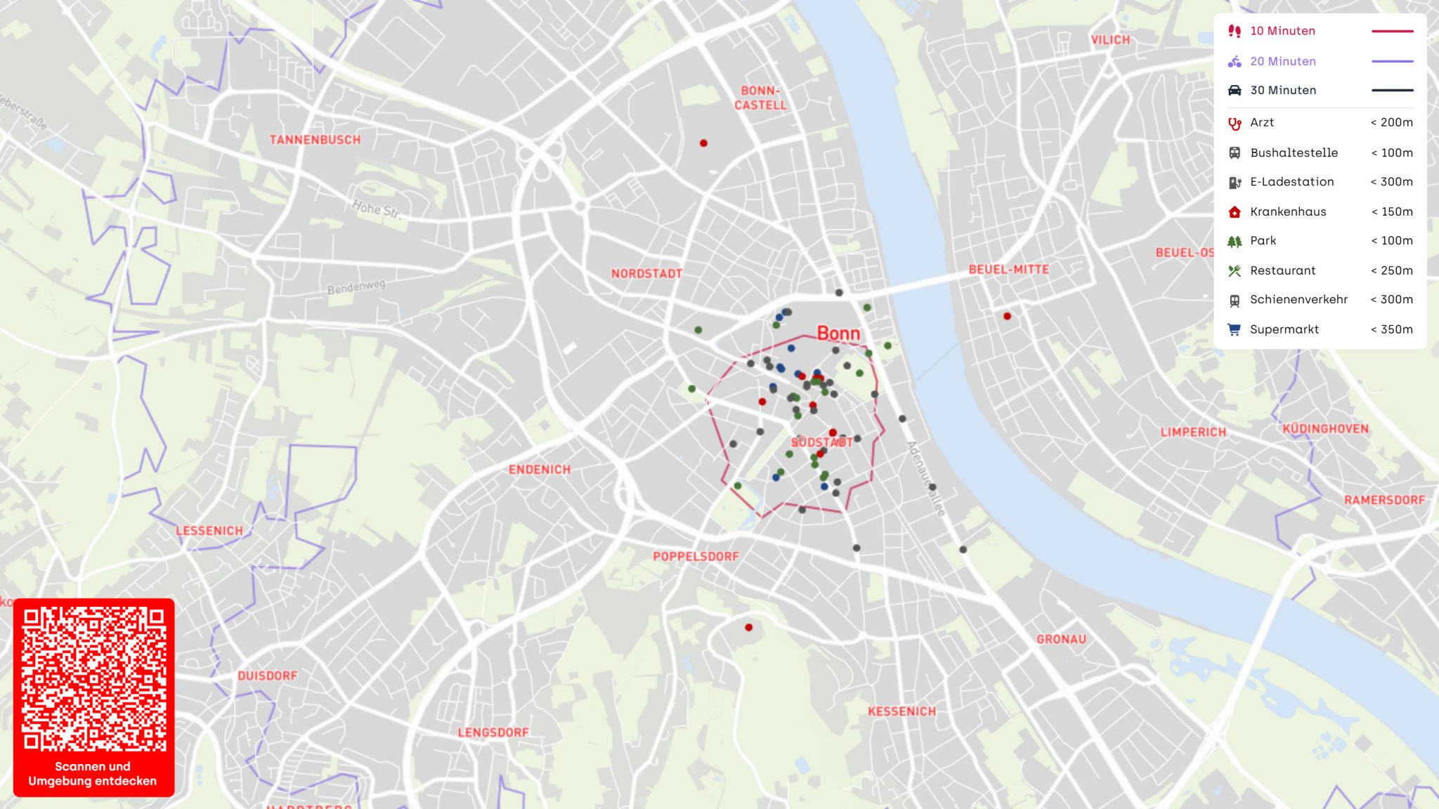 Immobilienangebot - Bonn - Wohnung - Einmalige Gelegenheit: Exklusive 2-Zimmer-Wohnung im Herzen der Stadt