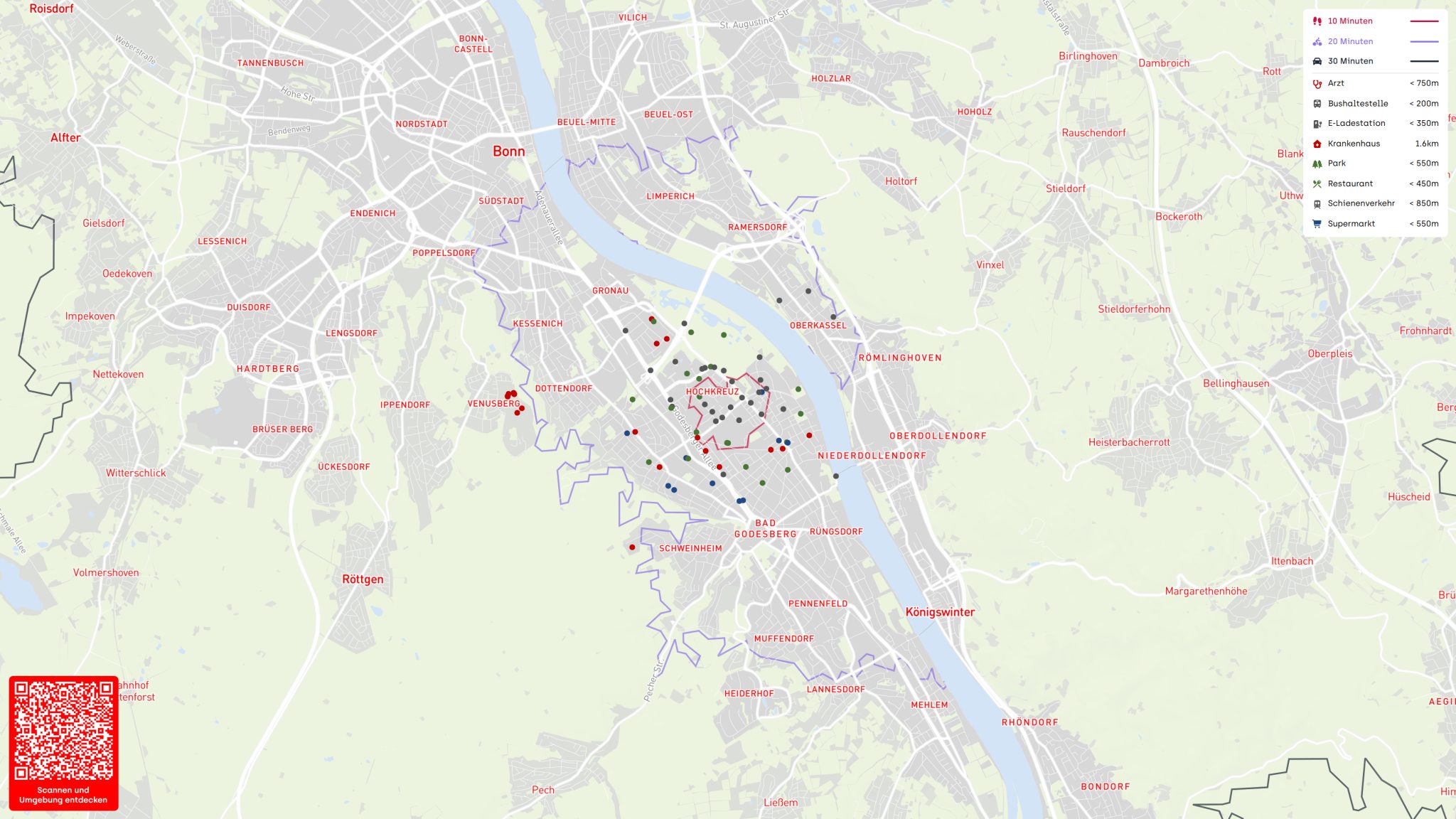 Immobilienangebot - Bonn / Hochkreuz - Wohnung - Attraktive 2-Zimmer-Wohnung mit Balkon und Aufzug in Bonn-Hochkreuz