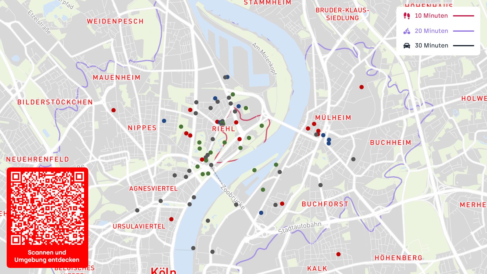 Immobilienangebot - Köln / Riehl - Wohnung - Warum auf Nachbars Hecke schauen?