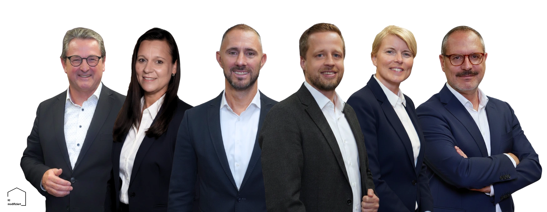 Bild der Geschäftsleitung und Bereichsleitungen der S Immobilienpartner GmbH, von links: Udo Marx, Leiter Investmentimmobilien; Melanie Wickert, Leiterin Bestandsimmobilien; Carsten Wölki und Thorsten Mertens, Geschäftsführer; Vanessa Starck, Assistenz der Geschäftsleitung; Kambiz Payandeh, Leiter ImmoDirekt