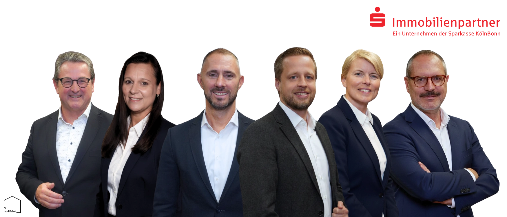 Bild der Geschäftsleitung und Bereichsleitungen der S Immobilienpartner GmbH, von links: Udo Marx, Leiter Investmentimmobilien; Melanie Wickert, Leiterin Bestandsimmobilien; Carsten Wölki und Thorsten Mertens, Geschäftsführer; Vanessa Starck, Assistenz der Geschäftsleitung; Kambiz Payandeh, Leiter ImmoDirekt