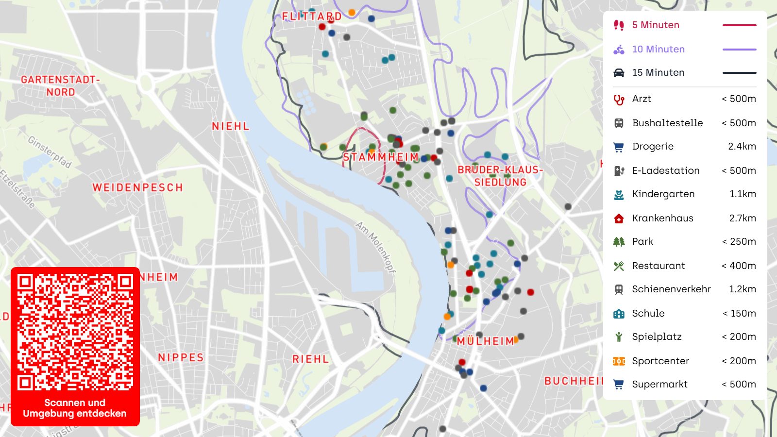 Immobilienangebot - Köln - Wohnung - Großzügig, hell und Einzelgarage in Rhein-Nähe!