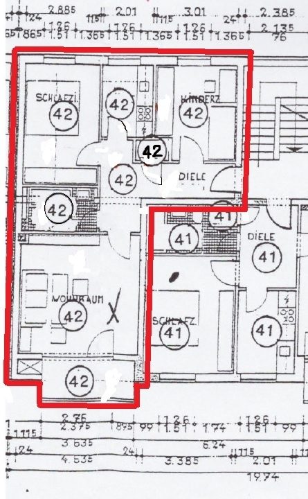 Immobilienangebot - Düsseldorf - Alle - Gepflegte 3-Zimmerwohnung mit Balkon und Stellplatz in guter Lage von Eller
