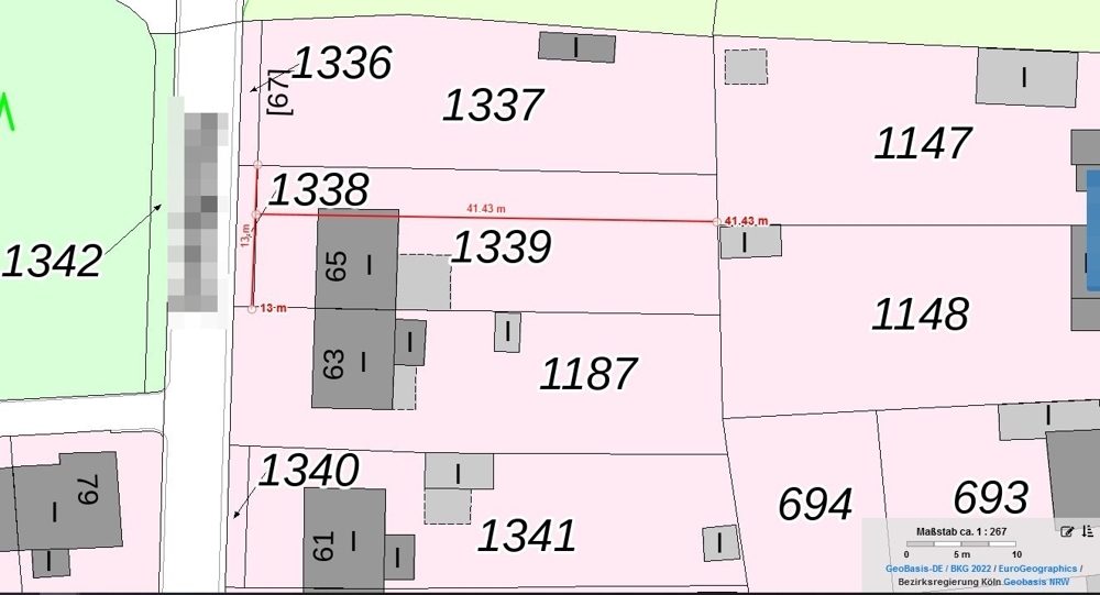 Immobilienangebot - Düsseldorf - Alle - 528 m² großes Grundstück mit Haus und Möglichkeit auf Vergrößerung oder Neubau nach §34 BauGB
