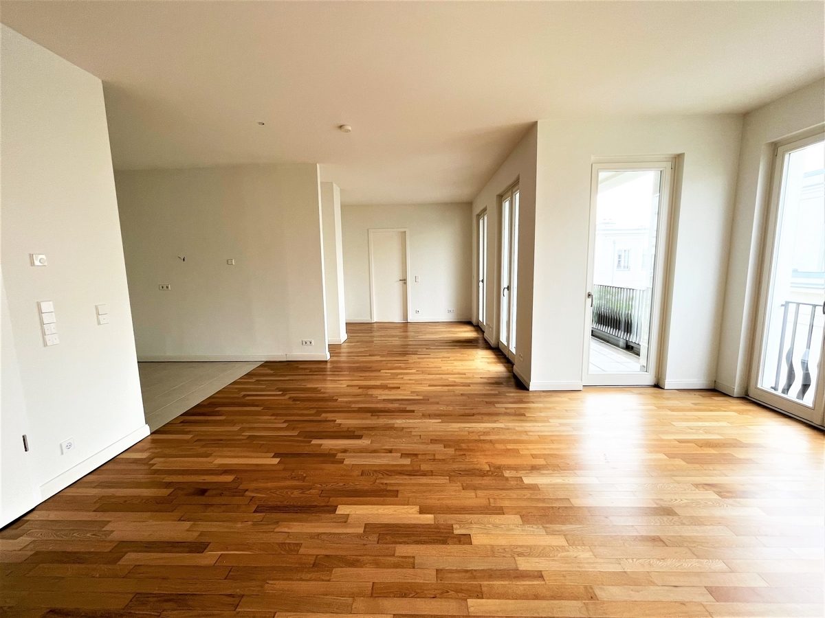 Immobilienangebot - Düsseldorf / Heerdt - Alle - Heinrich Heine Gärten: repräsentative, helle 3-Zimmer Wohnung mit offener Küche und Balkon!