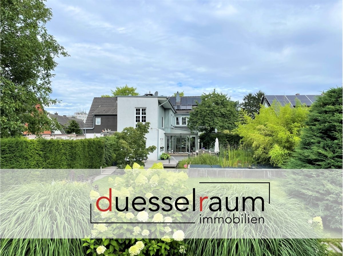 Immobilienangebot - Meerbusch - Alle - Moderne Doppelhaushälfte mit Schwimmteich, großem Garten, Carport und Solaranlage in ruhiger Lage!