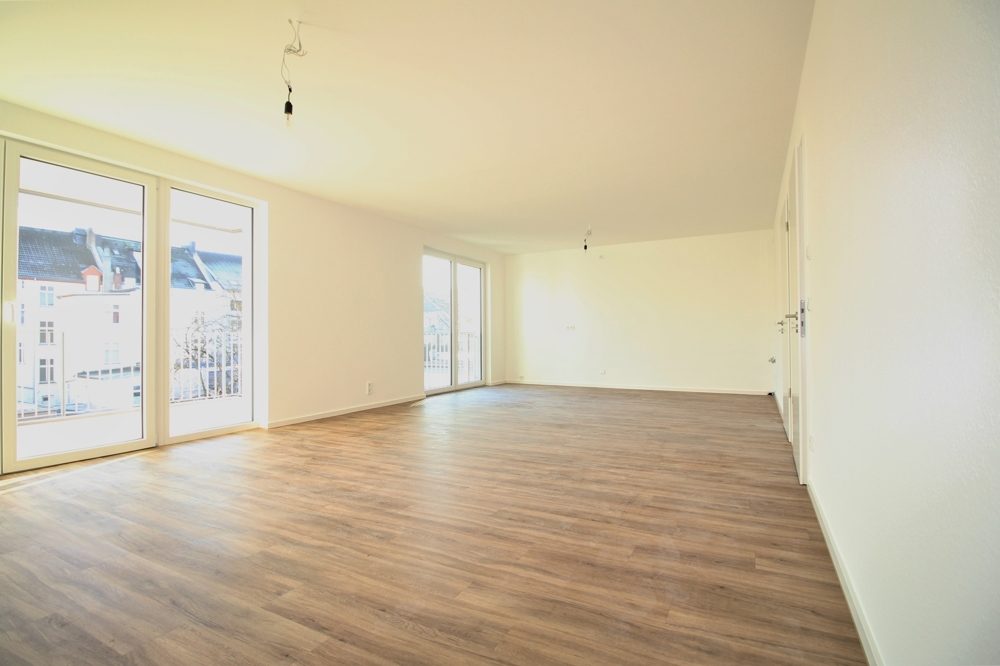 Immobilienangebot - Düsseldorf / Eller - Alle - NEUBAU: Repräsentative und lichtdurchflutete 3-Zimmer Wohnung mit Balkon in beliebter Lage!