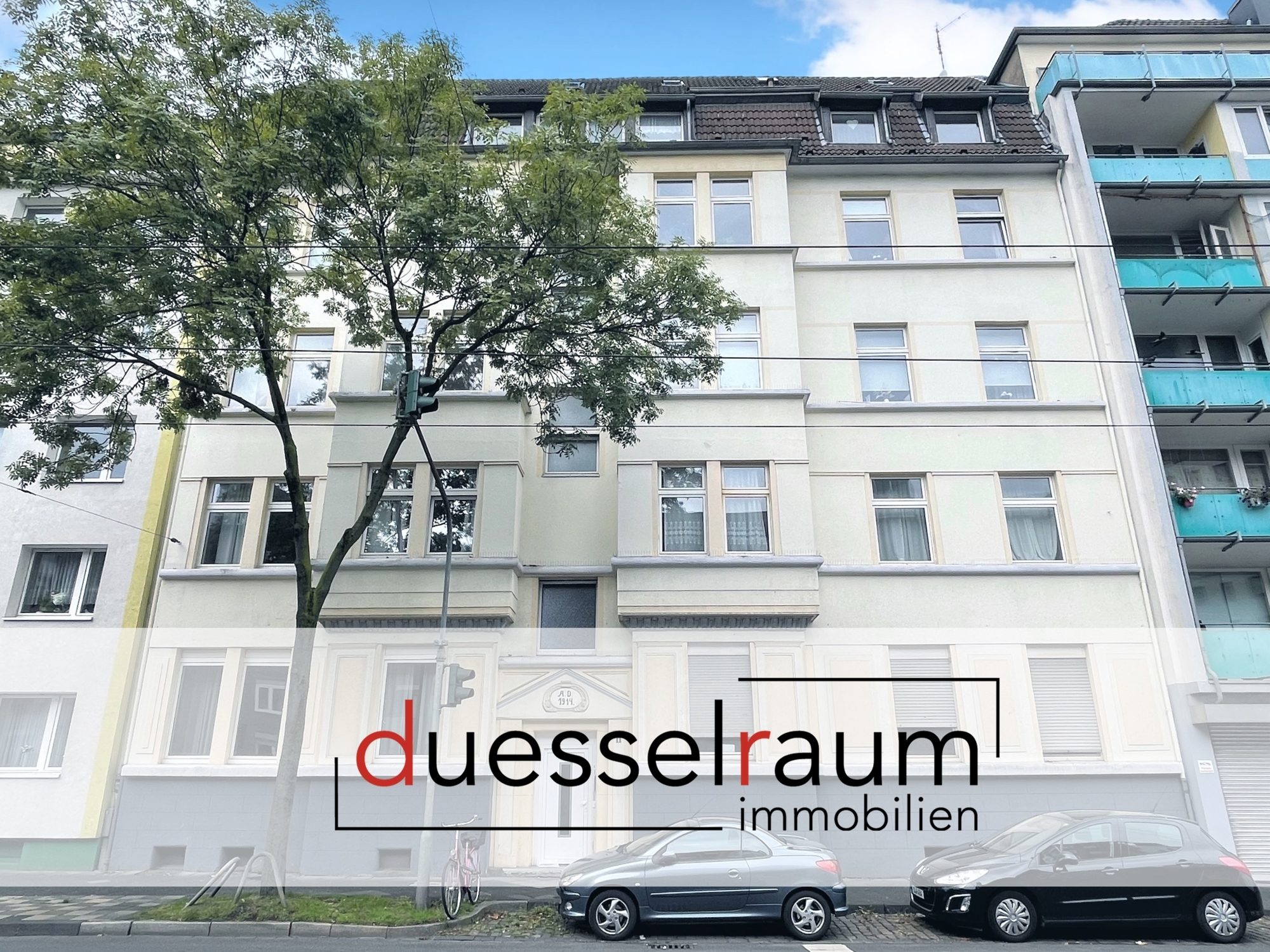 Immobilienangebot - Düsseldorf - Alle - Flingern Nord: Freundliche 2,5-Zimmer-Altbauwohnung mit hohen Decken und EBK