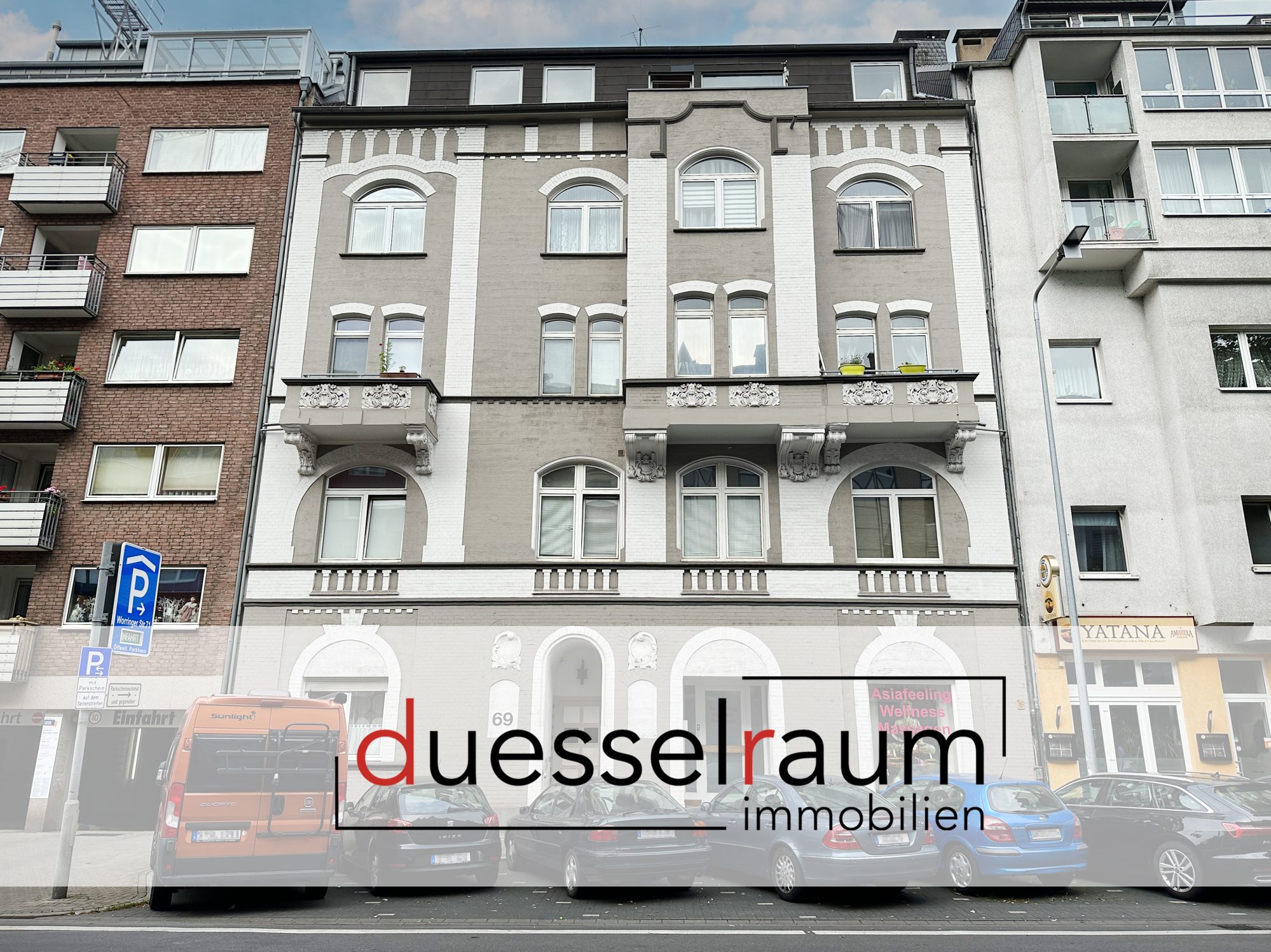 Immobilienangebot - Düsseldorf - Alle - Stadtmitte: Charmante Altbauwohnung mit 3m+ Deckenhöhe, effektivem Grundriss und sehr zentral!