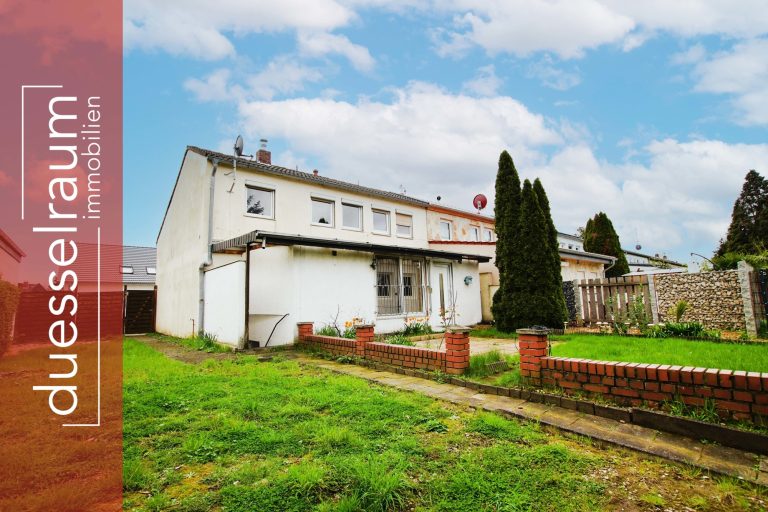 Immobilienangebot - Düsseldorf - Alle - Reihenendhaus in Unterrath mit viel Potenzial: Sanierungsbedürftig mit Garten & Stellplatz