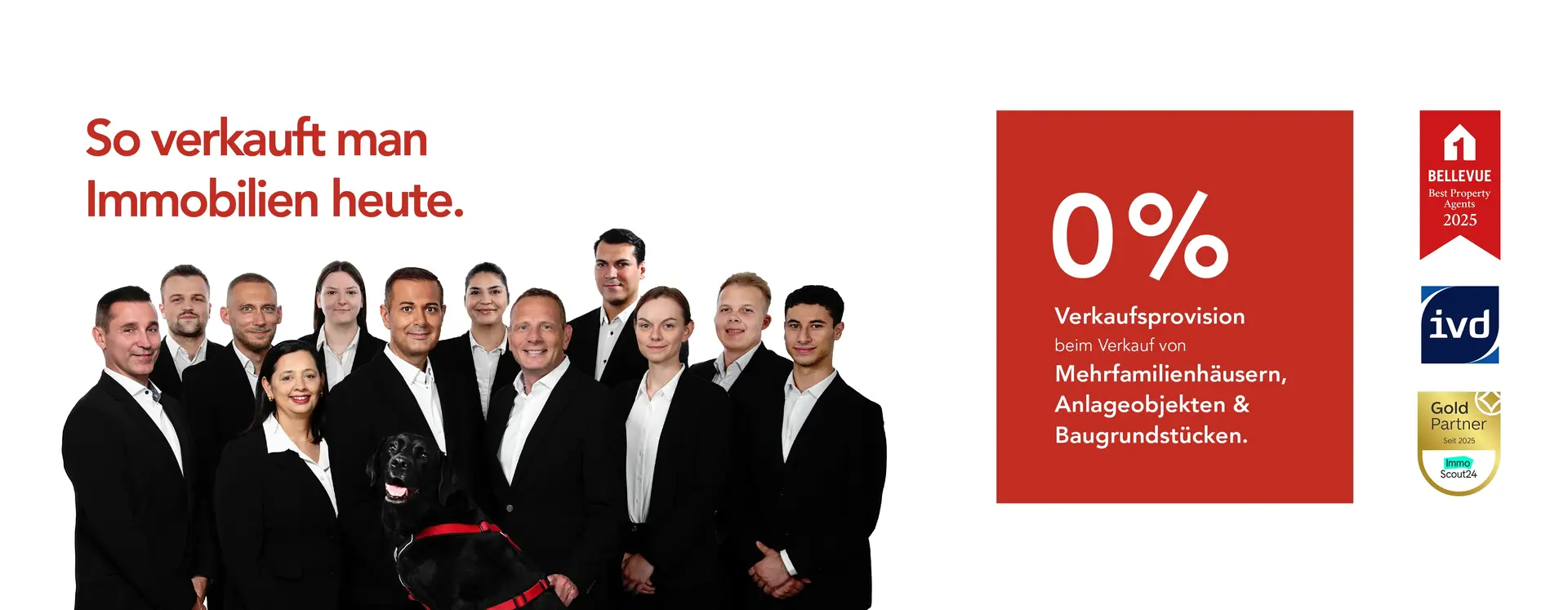 Das Team von duesselraum immobilien, ihre Provisionssätze und Auszeichnungen.