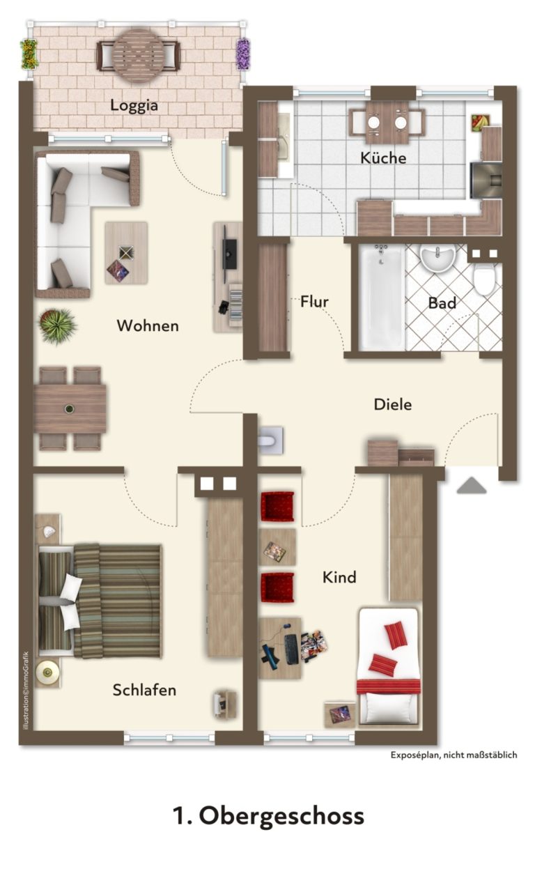 Immobilienangebot - Duisburg - Alle - Duisburg-Buchholz: Kaufen, einziehen & wohlfühlen - Toll geschnittene Wohnung mit Küche & Balkon!