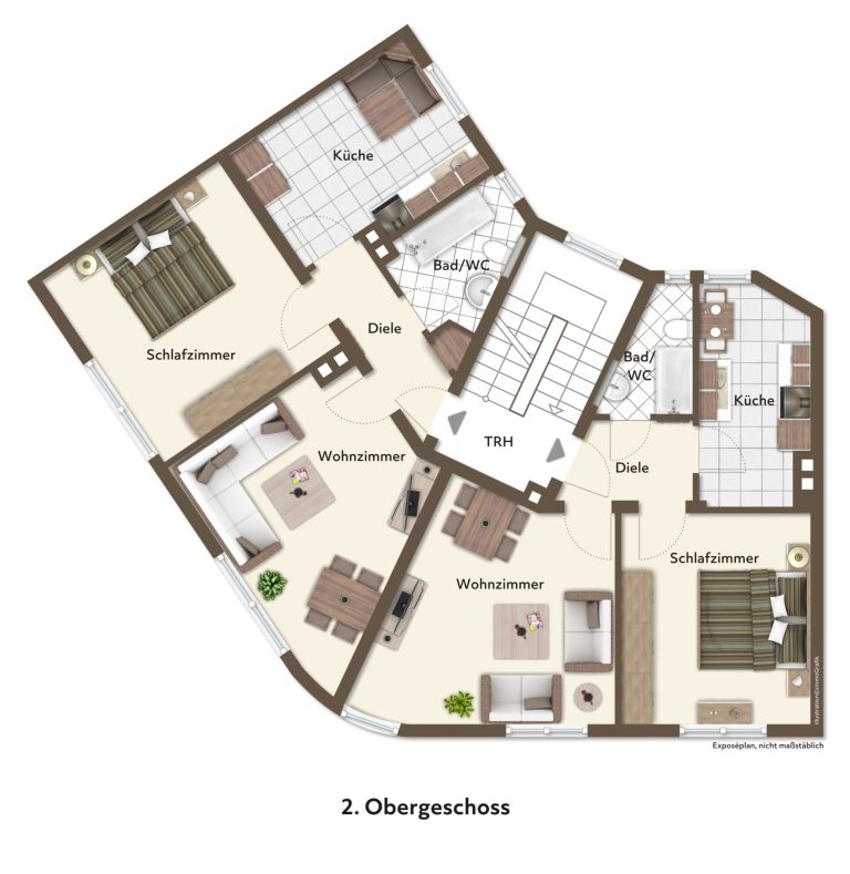 Immobilienangebot - Düsseldorf - Alle - Benrath: lukratives WGH mit 11 Wohneinheiten, 3 Gewerbeflächen & 2 Garagen in zentraler Lage!