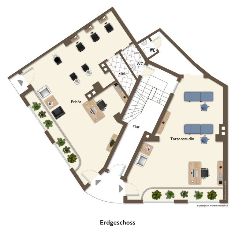 Immobilienangebot - Düsseldorf - Alle - Benrath: lukratives WGH mit 11 Wohneinheiten, 3 Gewerbeflächen & 2 Garagen in zentraler Lage!