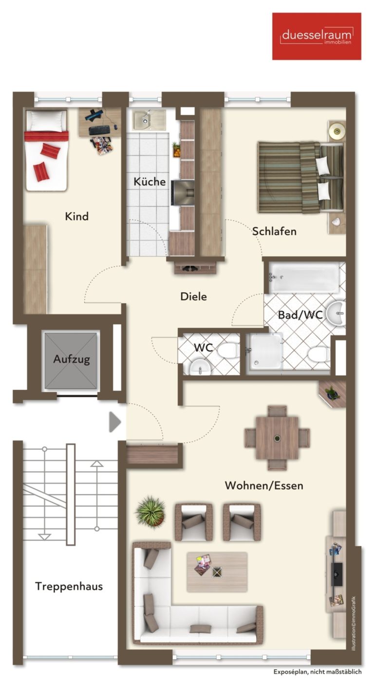 Immobilienangebot - Ratingen - Alle - Ratingen Mitte: Zentral gelegene 3-Zimmer-Wohnung für Kapitalanleger