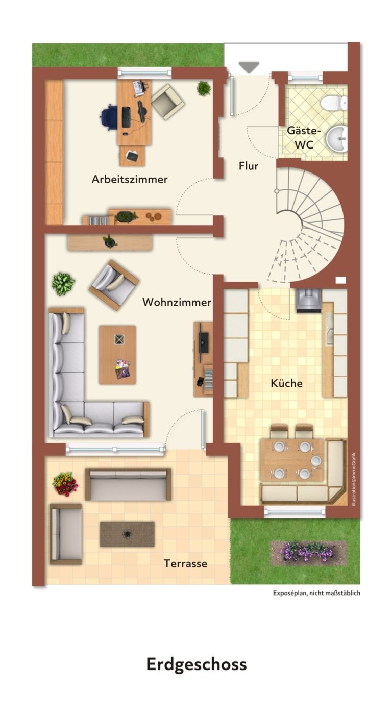 Immobilienangebot - Düsseldorf - Alle - Garath: geräumiges Einfamilienhaus mit großem Garten und Garagenstellplatz in ruhiger Lage