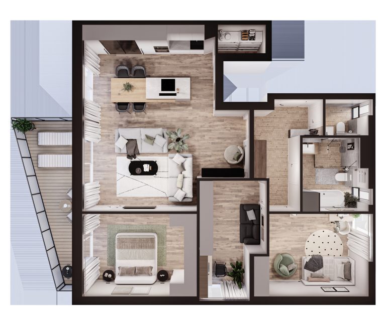 Immobilienangebot - Düsseldorf - Alle - Neubau in Unterbach: Exklusive und hochwertige 4-Zimmerwohnung im 1. OG