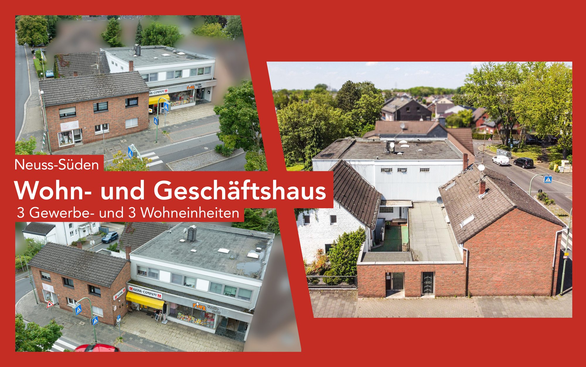 Immobilienangebot - Neuss - Alle - Neuss-Süden: Wohn - und Geschäftshaus mit 3 Gewerbe- und 3 Wohneinheiten – Lukrative Kapitalanlage!