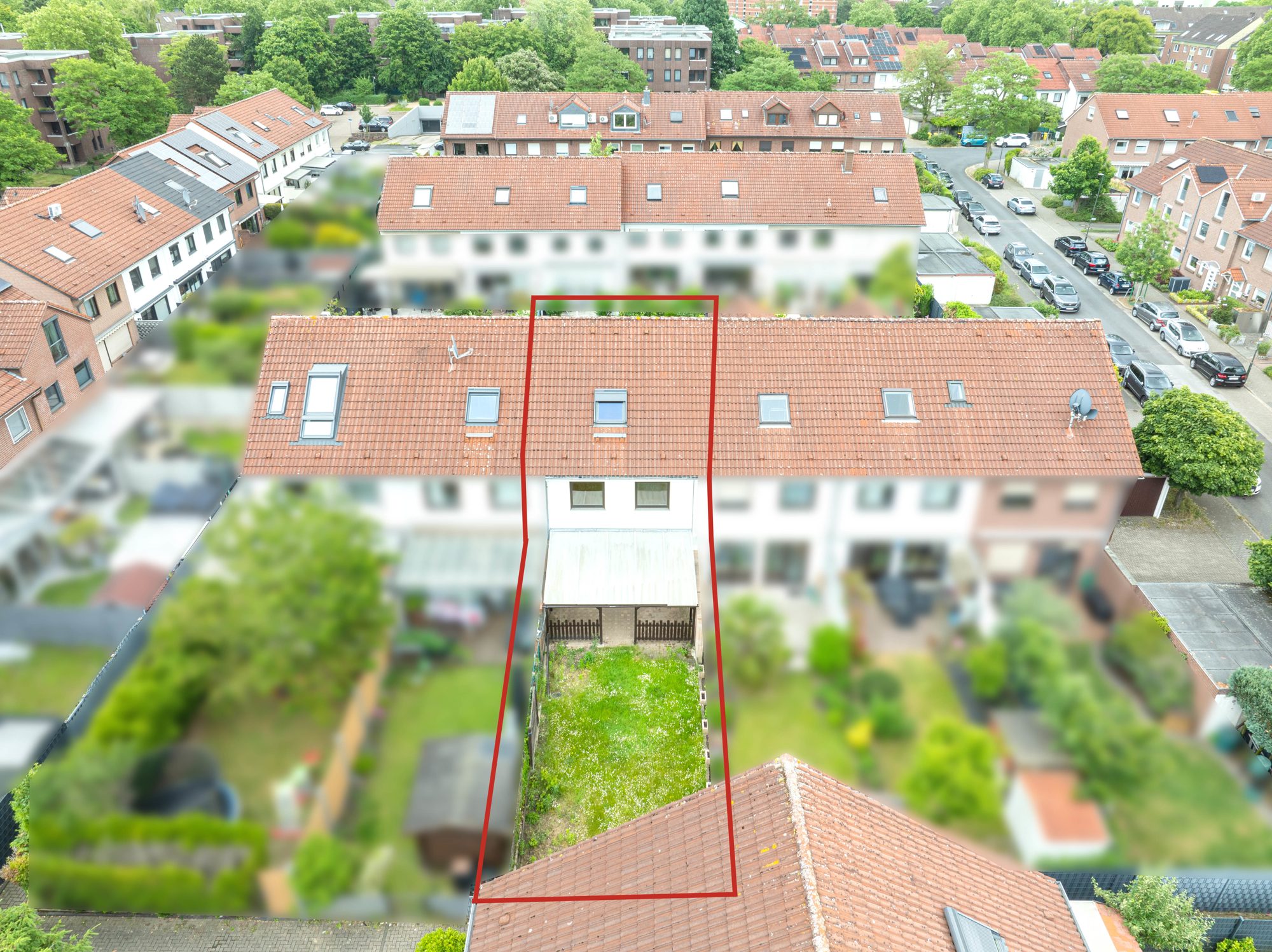 Immobilienangebot - Düsseldorf - Alle - Düsseldorf-Lichtenbroich: gepflegtes Reihenmittelhaus mit Garten und Garage in ruhiger Lage